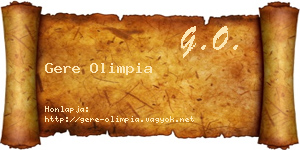 Gere Olimpia névjegykártya